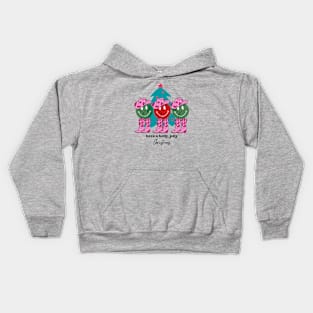 Have a holly, jolly Christmas smiley face cowgirls Kids Hoodie